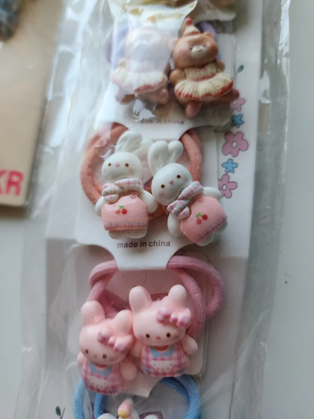 Set Girls Hair Accessories, Hair Elastics, Clip-ins, Hello Kitty Stickers NWOT